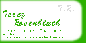 terez rosenbluth business card